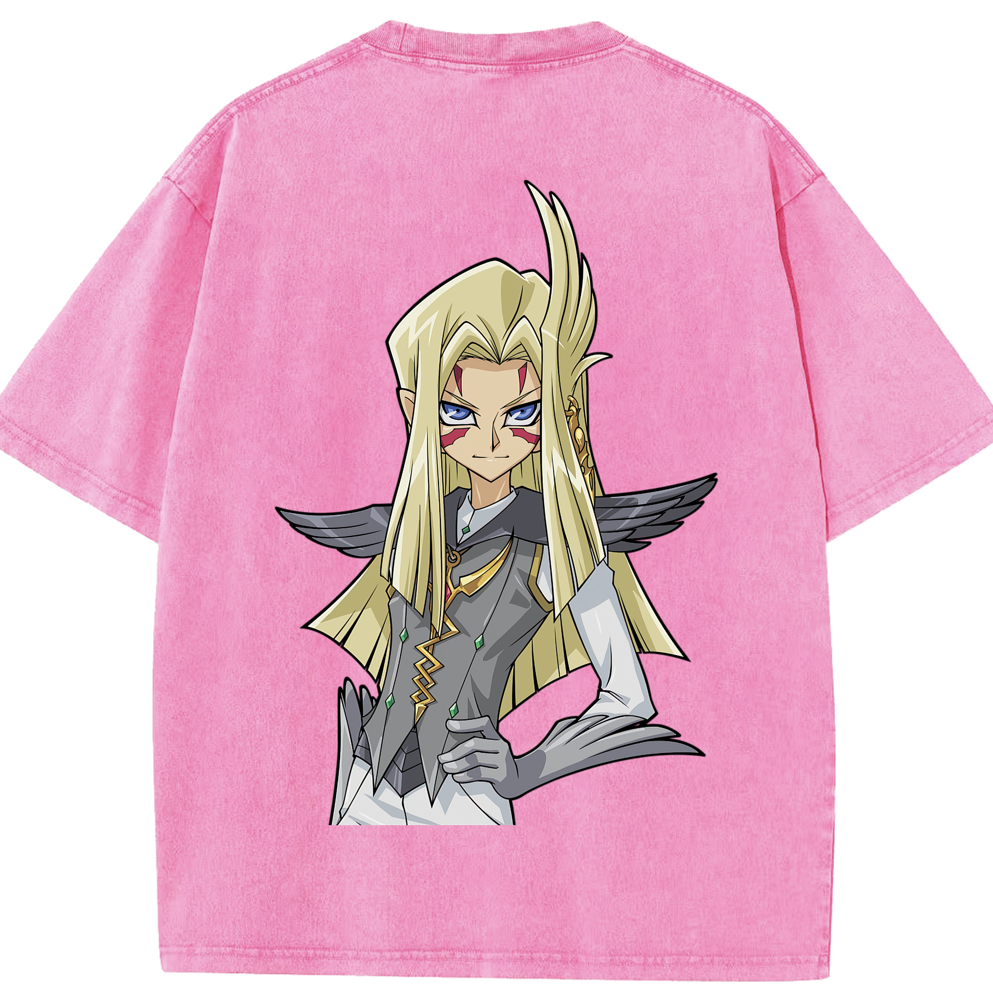 （画像用） 遊☆戯☆王 Yu-Gi-Oh! 綿100% ヴィンテージ風 半袖Tシャツ（背面プリント）